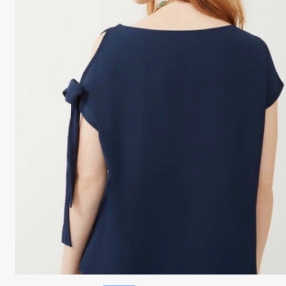 🔷NWOT-STELLA & DOT SIENNA TIE BOW TOP COLD SHOULDER ASYMETRIC🔷 - Picture 5 of 16